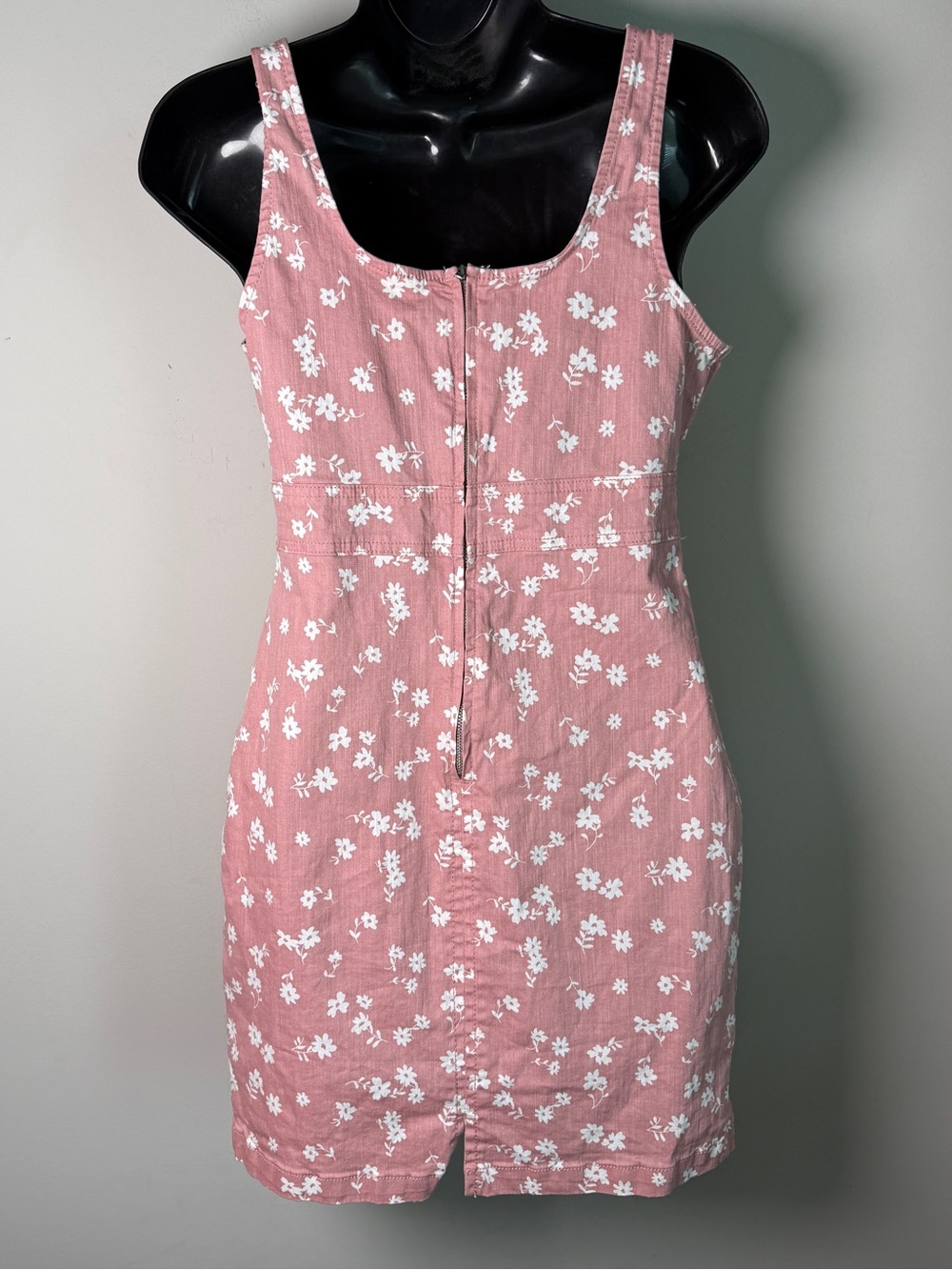 No Boundaries Y2K Cottagecore Floral Mini Dress Ditsy Print Square Neck (M 7-9) - Picture 3 of 7